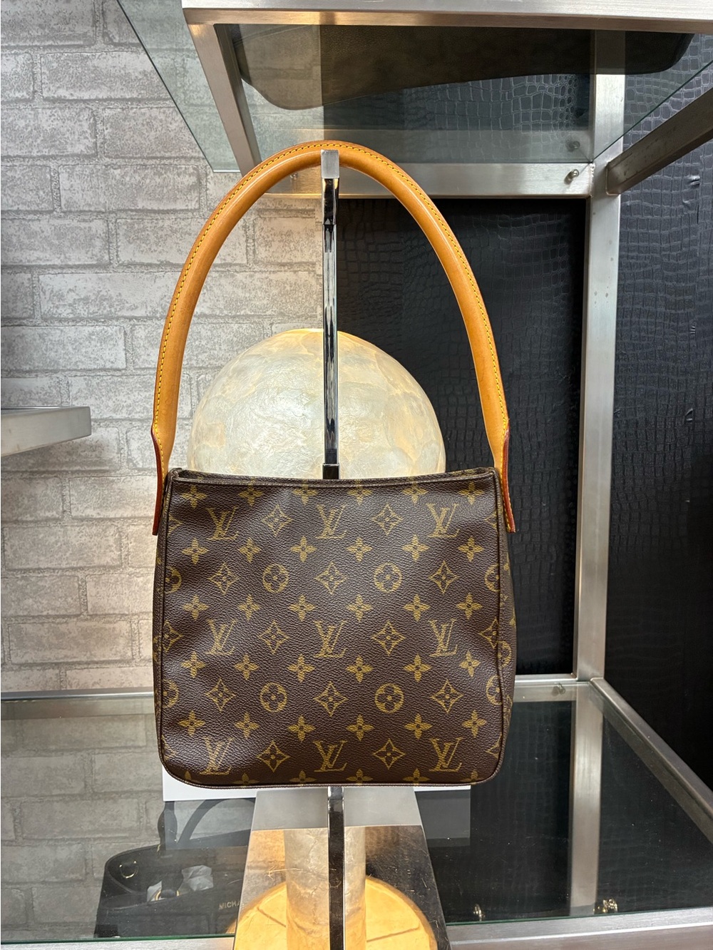 Louis Vuitton Monogram Shoulder Bag with Vachetta Tan Handle